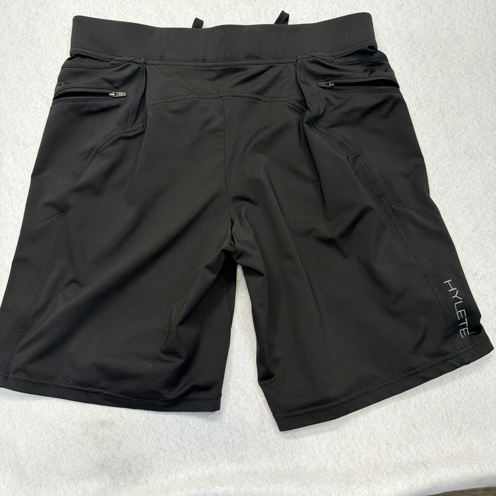 Hylete Activewear Shorts Mens Medium 9" Inseam Black Drawstring‎ Cross Fit Gym - Picture 8 of 15